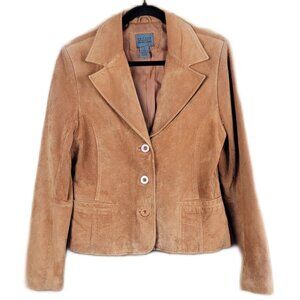 Women's John Paul Richard 100% Genuine Leather Caramel Color Short Jacket - S